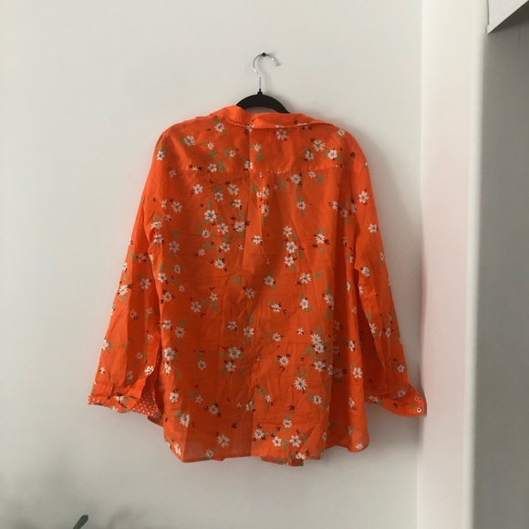 Talbots Floral 100% cotton Button Up | Size XL - Picture 5 of 5